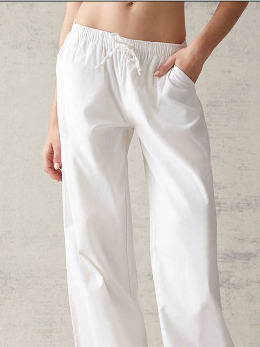 LA Hearts Micro Corduroy Wide Leg Pants Cream XS PacSun 100% Cotton